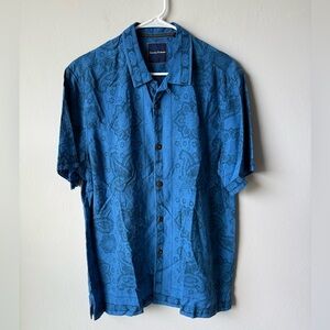 Tommy Bahama Blue Paisley Button Down Shirt